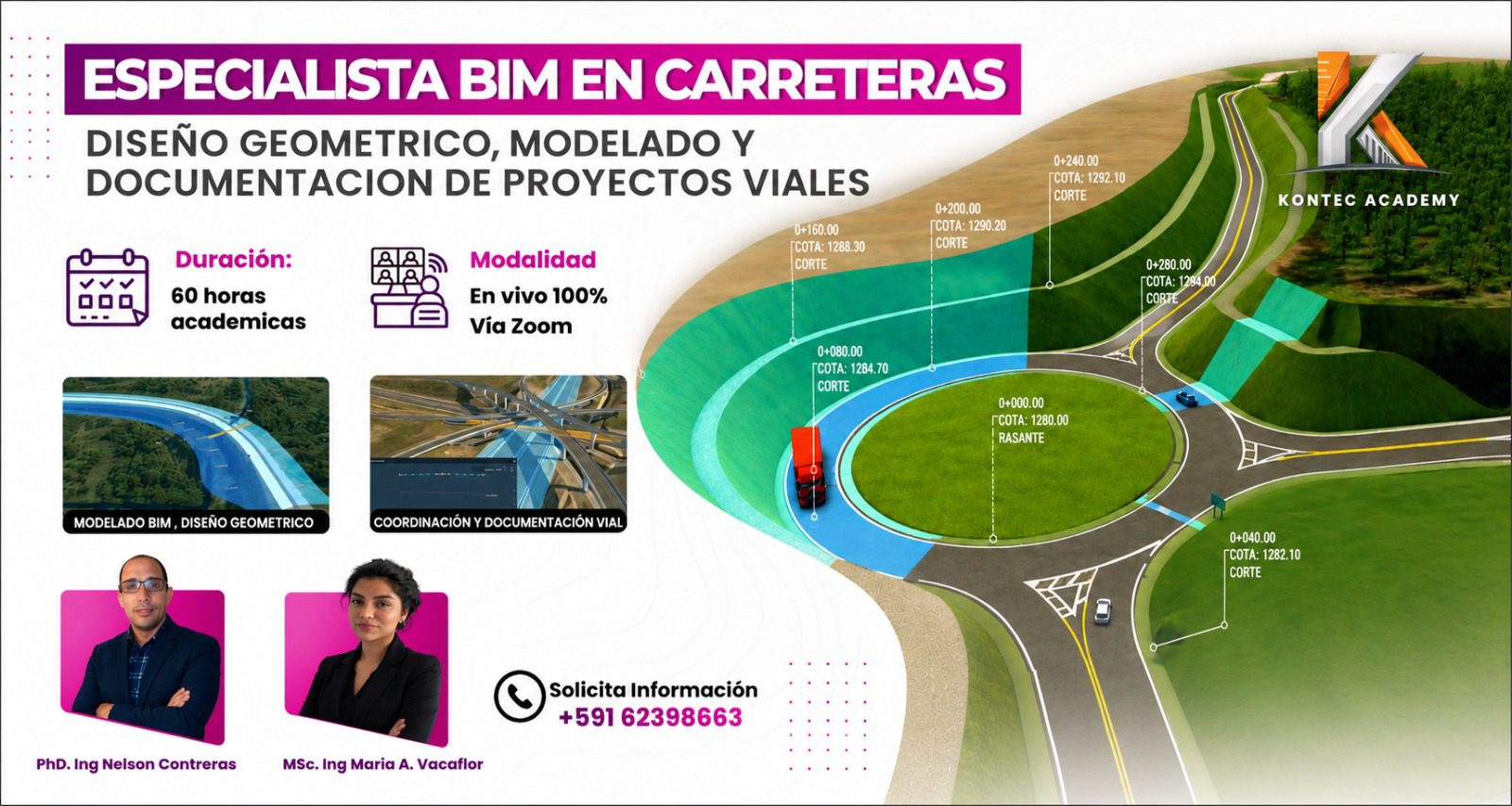 ESPECIALISTA BIM EN CARRETERAS -DISEÑO GEOMETRICO, MODELADO Y DOCUMENTACIÓN DE PROYECTOS VIALES